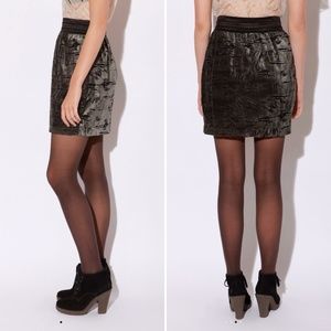 Urban Outfitters Velvet Burnout Skirt XS